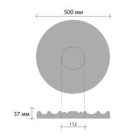 Розетка потолочная Decomaster DM-0405 500x37x500 мм — фото 2, Розетки потолочные