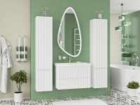 Зеркало Brevita Venus 60 VEN-Var-060-white с подсветкой Белое матовое с сенсорным выключателем — фото 6, Мебель для ванной