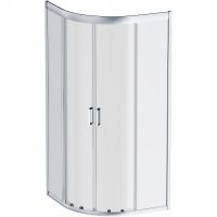 Душевой уголок AM.PM Gem W90G-401-100WT Профиль матовый хром, стекло прозрачное — фото 1, Душевые уголки четверть круга