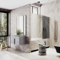 Товар: Шторка на ванну Maybah Glass MGV-252-2ш 300x1400 в широком профиле Бронза стекло графитовое - фото 2 Шторка на ванну Maybah Glass MGV-252-2ш 300x1400 в широком профиле Бронза стекло графитовое — фото 2, Неподвижные шторки для ванной