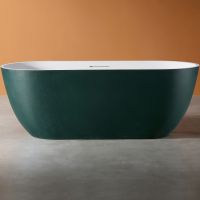 Ванна из искусственного камня Abber Frankfurt 170x75 AM9941MBG Темно-зеленая матовая без гидромассажа — фото 2, Ванны из искусственного камня