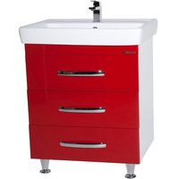 Тумба под раковину Bellezza Рокко 70 4635311660030 Красная Белая — фото 1, Мебель для ванной