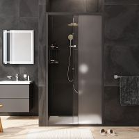 Товар: Душевая дверь AM.PM Gem Solo 100 W90G-100-1-195BM профиль Черный матовый стекло матовое-прозрачное - фото 1 Душевая дверь AM.PM Gem Solo 100 W90G-100-1-195BM профиль Черный матовый стекло матовое-прозрачное — фото 1, Раздвижные душевые двери