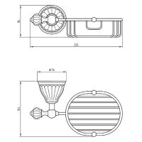 Полка корзина Migliore Olivia 17564 Хром Белый — фото 2, Полки для ванной и душа