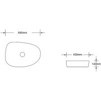Раковина-чаша Ceruttispa 55 CR0044C СТ9553 Белая — фото 3, Раковины накладные