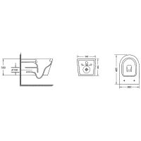 Товар: Унитаз Grossman Tornado GR-4477BMSQ подвесной Черный матовый с сиденьем Микролифт - фото 9 Унитаз Grossman Tornado GR-4477BMSQ подвесной Черный матовый с сиденьем Микролифт — фото 9, Подвесные унитазы