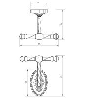 Двойной крючок Migliore Edera 16894 Бронза — фото 2, Крючки для полотенец