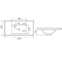 Тумба с раковиной Orange Li-100Tub+Ra подвесная Черная матовая — фото 12, Тумбы с раковиной