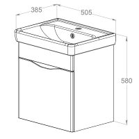 Товар: Тумба под раковину Orange Monaco 50 TP-MO 50 подвесная Белый - фото 3 Тумба под раковину Orange Monaco 50 TP-MO 50 подвесная Белый — фото 3, Мебель для ванной