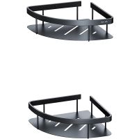 Полка корзина AM.PM Sense L A7454222 угловая Черная матовая — фото 1, Полки для ванной и душа