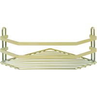 Полка корзина Tekno-tel ES077G угловая Золото — фото 1, Полки для ванной и душа