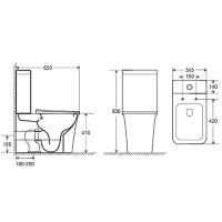 Унитаз компакт Ceruttispa Arno CT7838 с бачком и сиденьем Микролифт — фото 2, Напольные унитазы