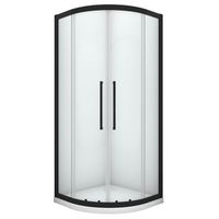 Душевой уголок Black&White Stellar Wind S801 100x100 8011010 профиль Блеск серебра стекло прозрачное — фото 1, Душевые уголки