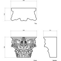 Капитель Европласт 1.15.010 112x182x225 мм — фото 2, Колонны