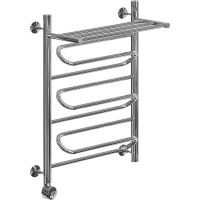 Электрический полотенцесушитель Ника Curve ЛZ ВП 80/60 с полкой Хром — фото 1, Электрические полотенцесушители