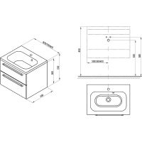 Тумба под раковину Ravak SD Chrome II 70 X000000920 подвесная Белая глянцевая — фото 4, Тумбы под раковину