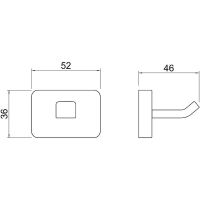 Крючок Schein Klimt 9211BG Золото матовое — фото 2, Крючки для полотенец