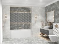 Керамическая плитка Azori Opale Grey 508911101 настенная 31,5х63 см — фото 2, Керамическая плитка