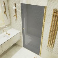 Душевая дверь Maybah Glass MGD-800-3 600x1980 на монопетле Золото стекло графитовое — фото 3, Душевые двери в нишу