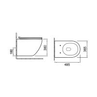 Унитаз Vincea Globo VT1-14SMB подвесной Черный матовый с сиденьем Микролифт — фото 7, Подвесные унитазы