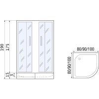 Душевой уголок River Don Light 80x80 МТ 10000002917 без поддона — фото 8, Душевые уголки четверть круга