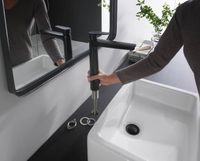Смеситель для раковины Hansgrohe Talis E 71716670 Черный матовый — фото 8, Смесители