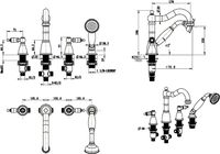 Смеситель на борт ванны Boheme Royal Cristal 395-Royal Золото — фото 2, Смесители