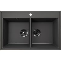 Кухонная мойка Ulgran Quartz Ruma 780-09 Асфальт — фото 1, Кухонные мойки