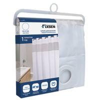 Штора для ванны Fixsen FX-5115E 180х180 Белая — фото 2, Шторы для ванной