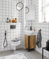 Тумба под раковину Aqwella Porto 45 POR0104DB угловая Дуб балтийский — фото 3, Мебель для ванной