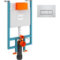 Инсталляция Vitra Core 800-1875 для унитаза с клавишей смыва Хром глянцевый — фото 1, Инсталляции для унитазов