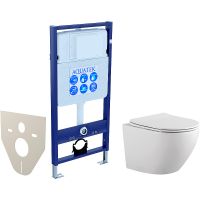 Комплект унитаза с инсталляцией Aquatek Set Aquatek Европа с сиденьем Микролифт — фото 3, Комплекты унитаз + инсталляция