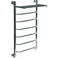 Водяной полотенцесушитель Ника Trapezium ЛТ/ВП 100x50 с полкой Хром — фото 2, Водяные полотенцесушители