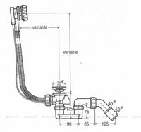 Слив-перелив для ванны Vitra Silfra 59970013000 полуавтомат Хром — фото 2, Сливы-переливы