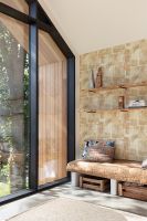 Обои Grandeco Perfect Harmony PH 3508 Винил на флизелине (0,53*10,05) Бежевый/Коричневый/Оранжевый, Геометрия/Штукатурка — фото 3, Обои для стен