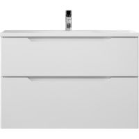 Тумба под раковину Raval Wector 90 Wct.01.90/P/W/MD подвесная Белая — фото 1, Тумбы под раковину