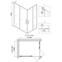 Товар: Душевой уголок Niagara Nova NG-6811-08 BLACK 120х90 профиль Черный стекло прозрачное - фото 6 Душевой уголок Niagara Nova NG-6811-08 BLACK 120х90 профиль Черный стекло прозрачное — фото 6, Душевые уголки