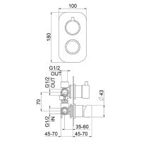Смеситель для душа Webert One-B Черный матовый арт-NB860101560 — фото 2, Смеситель для душа