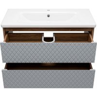 Товар: Тумба с раковиной Brevita Chester 90 УТ000022882 подвесная Серая матовая Дуб Чарльстон темно-коричневый - фото 3 Тумба с раковиной Brevita Chester 90 УТ000022882 подвесная Серая матовая Дуб Чарльстон темно-коричневый — фото 3, Мебель для ванной