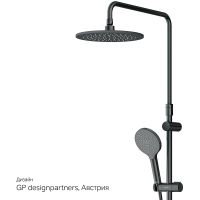 Комплект душевого уголка с душевой системой и аксессуарами AM.PM Gem S 120x80 WK93ER профиль Черный матовый стекло прозрачное — фото 23, Душевые уголки