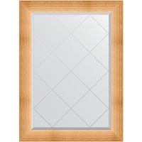 Зеркало Evoform Exclusive-G 104х76 BY 4521 с гравировкой в багетной раме - Травленое золото 87 мм — фото 1, Мебель для ванной