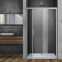 Душевая дверь Vincea Soft 120 VDS-3SO120CL профиль Хром стекло прозрачное — фото 2, Раздвижные душевые двери