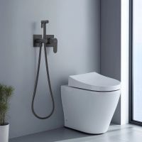 Гигиенический душ со смесителем Aquatek Оберон Черный матовый арт-AQ1220MB — фото 3, Гигиенические души