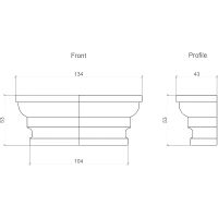 Обрамление арок Европласт 1.55.003 43x53x134 мм — фото 2, Колонны
