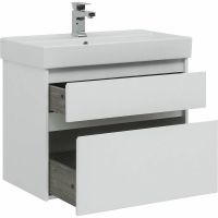 Тумба с раковиной Aquanet Nova Lite 75 245244 подвесная Белая глянцевая — фото 5, Тумбы с раковиной