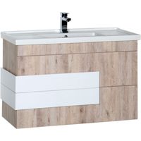 Тумба под раковину Aquanet Мадейра 100 183072 подвесная Дуб кантри — фото 1, Мебель для ванной