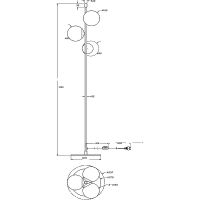 Торшер Maytoni Modern Nostalgia MOD048FL-03G Белый Золото Черный — фото 5, Торшеры