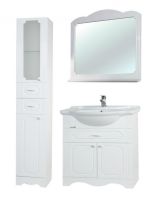 Шкаф пенал Bellezza Кантри 40 Белый — фото 5, Пеналы для ванной комнаты