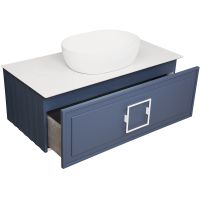 Товар: Тумба под раковину La Fenice Cubo 100 FNC-01-CUB-BG-100 подвесная Синяя матовая - фото 2 Тумба под раковину La Fenice Cubo 100 FNC-01-CUB-BG-100 подвесная Синяя матовая — фото 2, Мебель для ванной