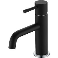 Смеситель для раковины Boheme Uno 461-BCR Черный матовый Хром — фото 1, Смесители